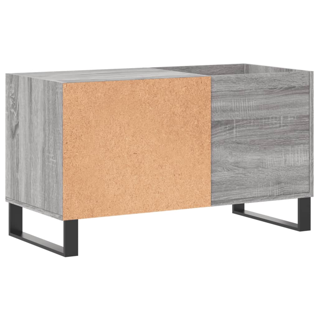 Platenkast 85x38x48 cm bewerkt hout grijs sonoma eikenkleurig is nu te koop bij PeponiXL, paradijselijk wonen!