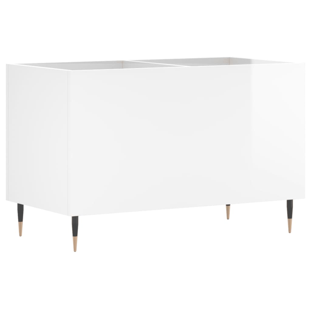 Platenkast 74,5x38x48 cm bewerkt hout hoogglans wit is nu te koop bij PeponiXL, paradijselijk wonen!