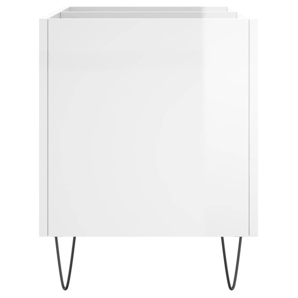 Platenkast 74,5x38x48 cm bewerkt hout hoogglans wit is nu te koop bij PeponiXL, paradijselijk wonen!