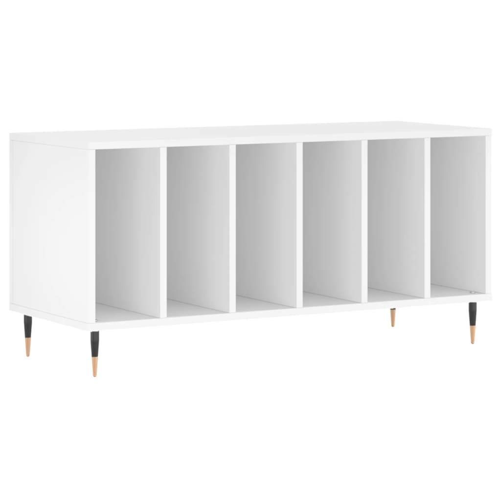 Platenkast 100x38x48 cm bewerkt hout wit is nu te koop bij PeponiXL, paradijselijk wonen!