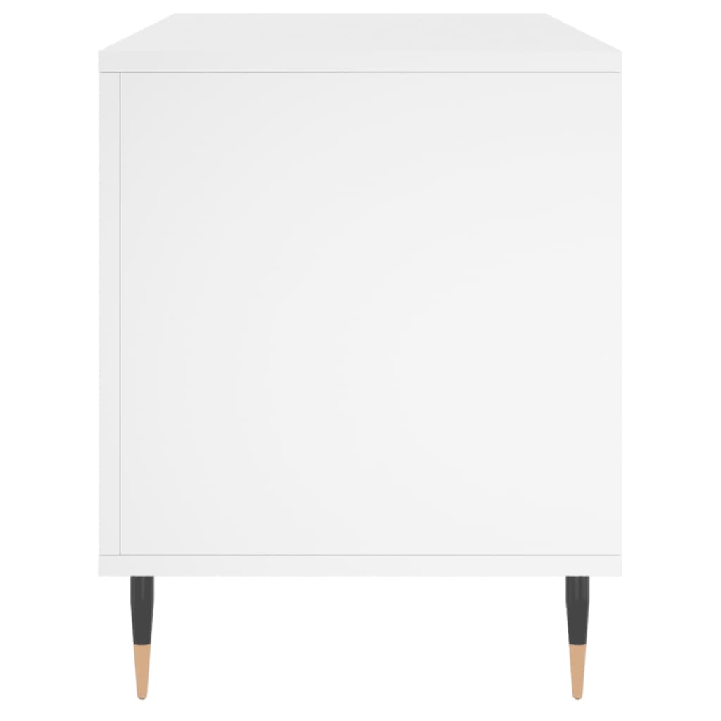Platenkast 100x38x48 cm bewerkt hout wit is nu te koop bij PeponiXL, paradijselijk wonen!