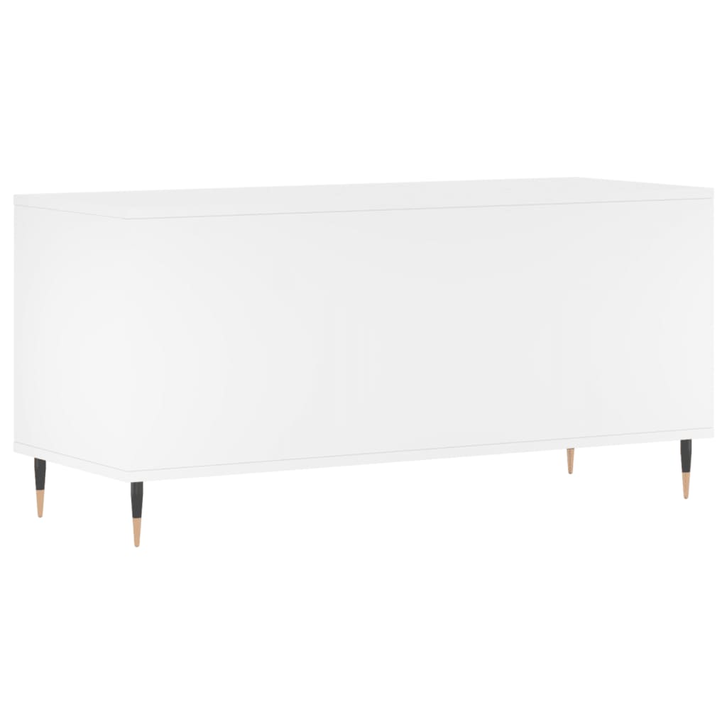 Platenkast 100x38x48 cm bewerkt hout wit is nu te koop bij PeponiXL, paradijselijk wonen!