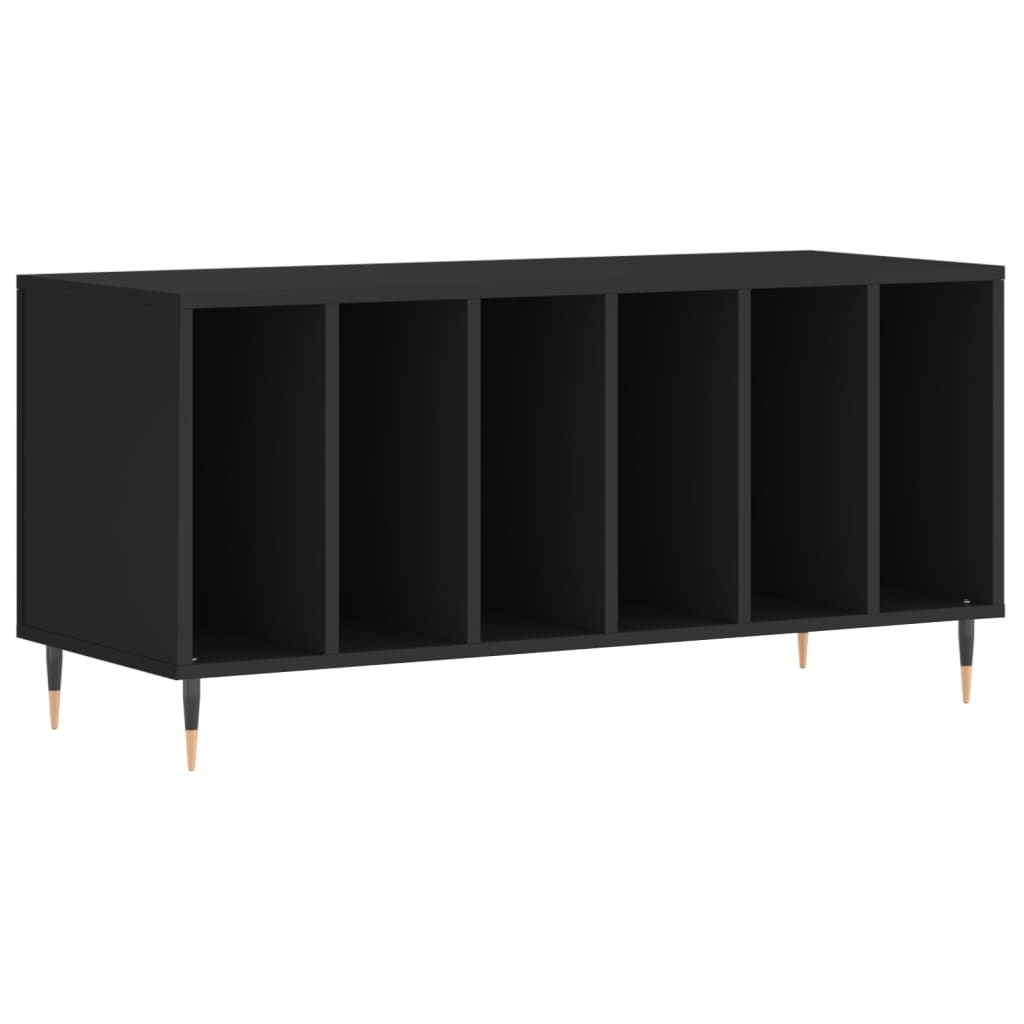 Platenkast 100x38x48 cm bewerkt hout zwart is nu te koop bij PeponiXL, paradijselijk wonen!
