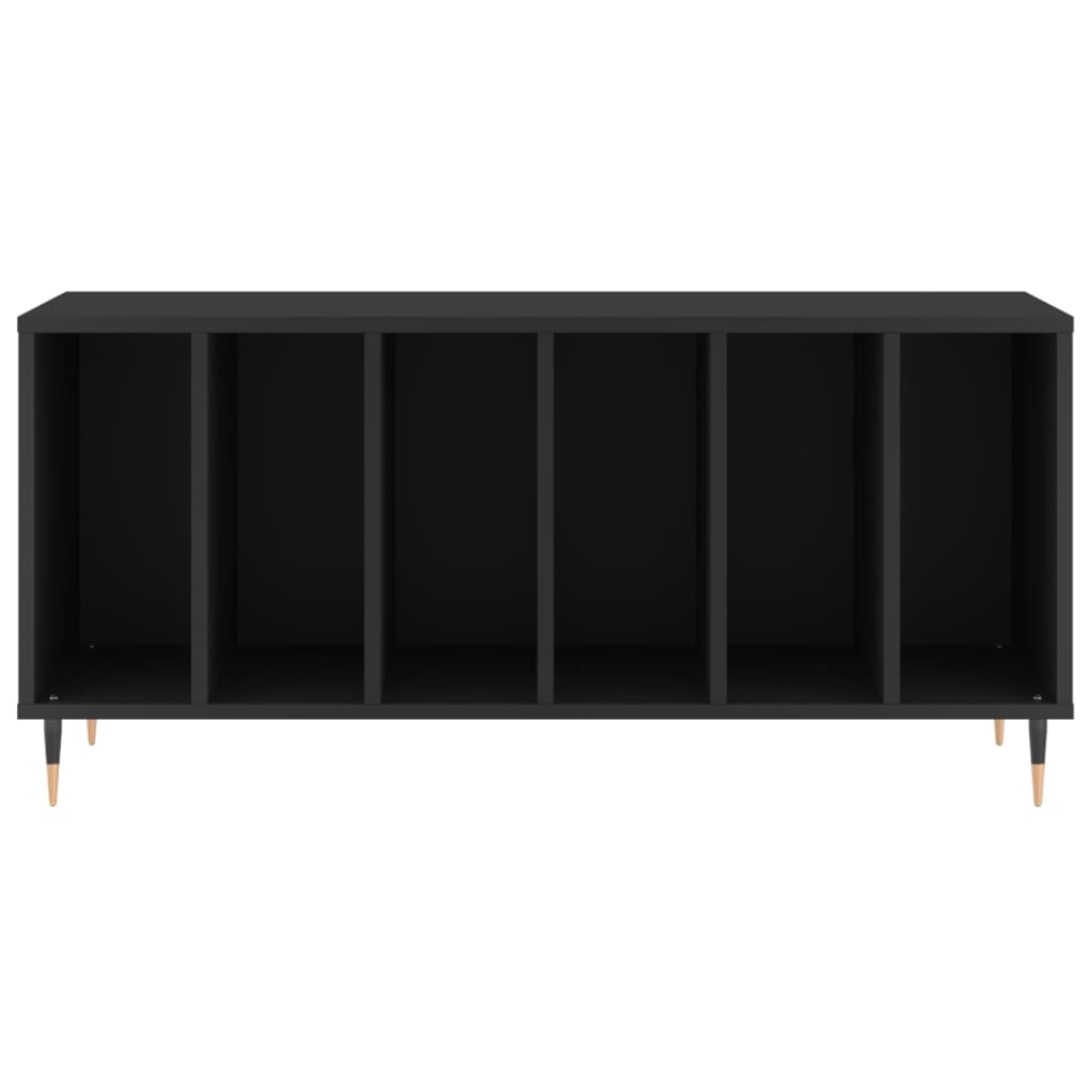Platenkast 100x38x48 cm bewerkt hout zwart is nu te koop bij PeponiXL, paradijselijk wonen!