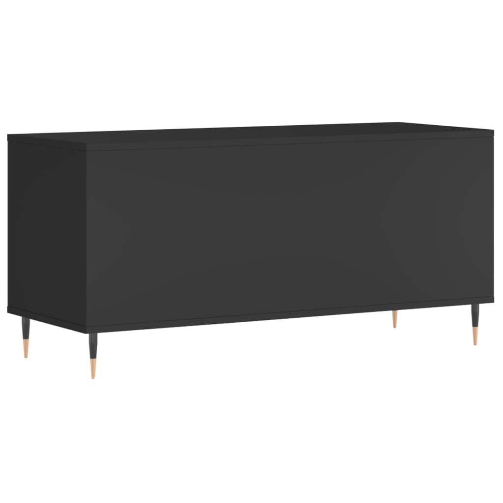 Platenkast 100x38x48 cm bewerkt hout zwart is nu te koop bij PeponiXL, paradijselijk wonen!