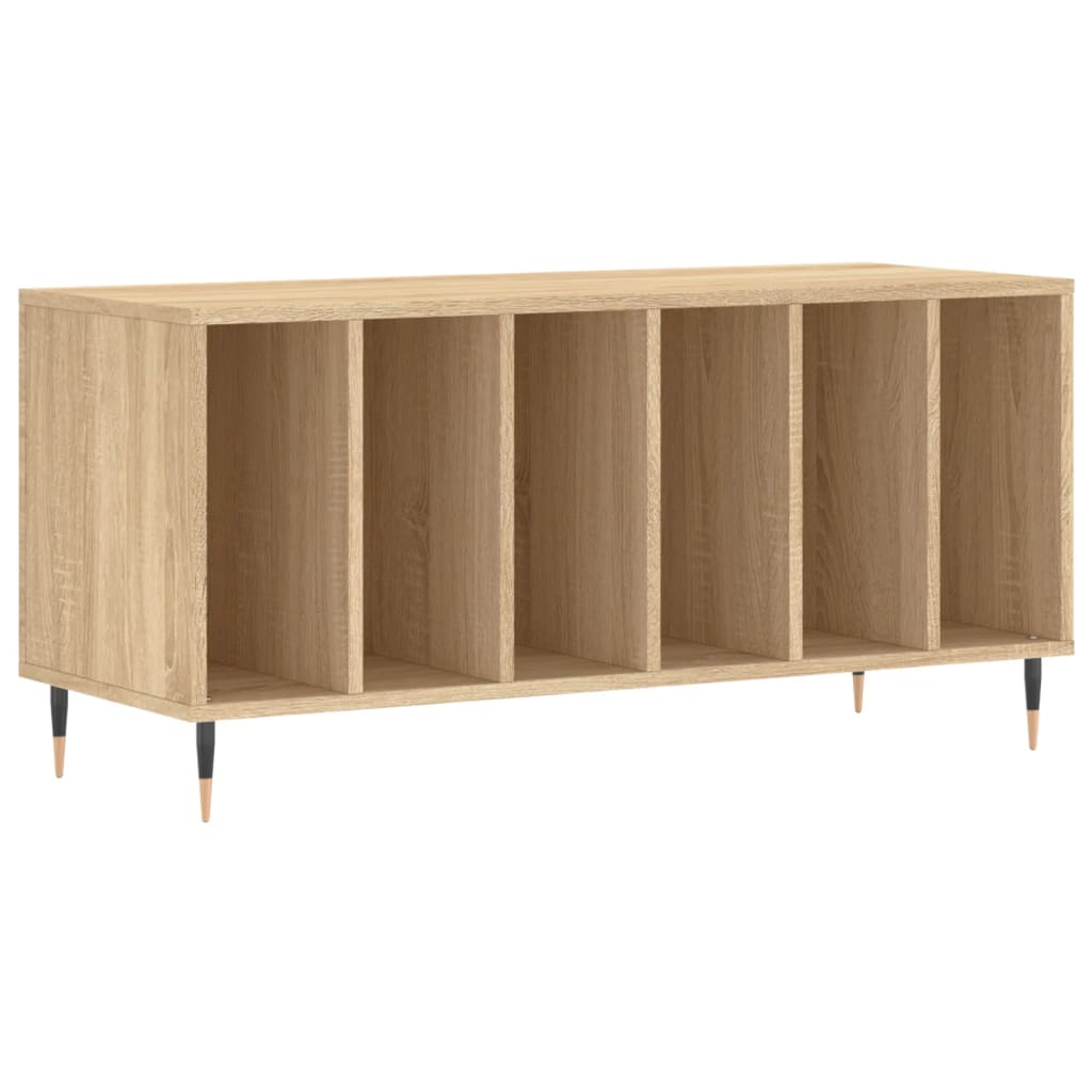 Platenkast 100x38x48 cm bewerkt hout sonoma eikenkleurig is nu te koop bij PeponiXL, paradijselijk wonen!
