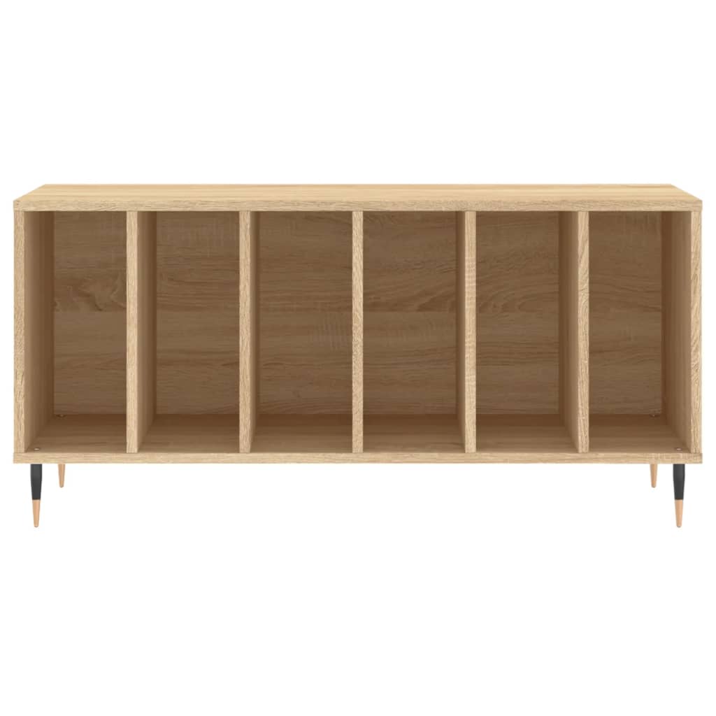 Platenkast 100x38x48 cm bewerkt hout sonoma eikenkleurig is nu te koop bij PeponiXL, paradijselijk wonen!