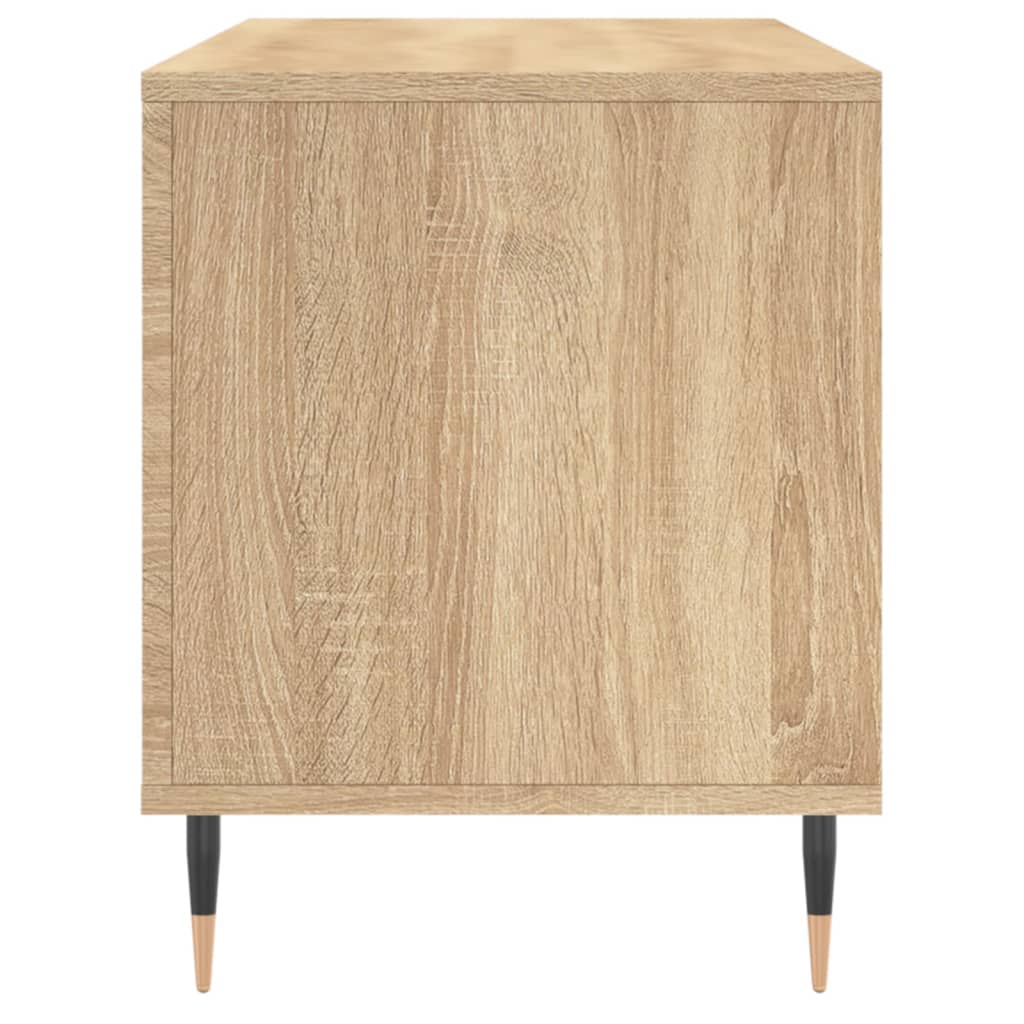 Platenkast 100x38x48 cm bewerkt hout sonoma eikenkleurig is nu te koop bij PeponiXL, paradijselijk wonen!