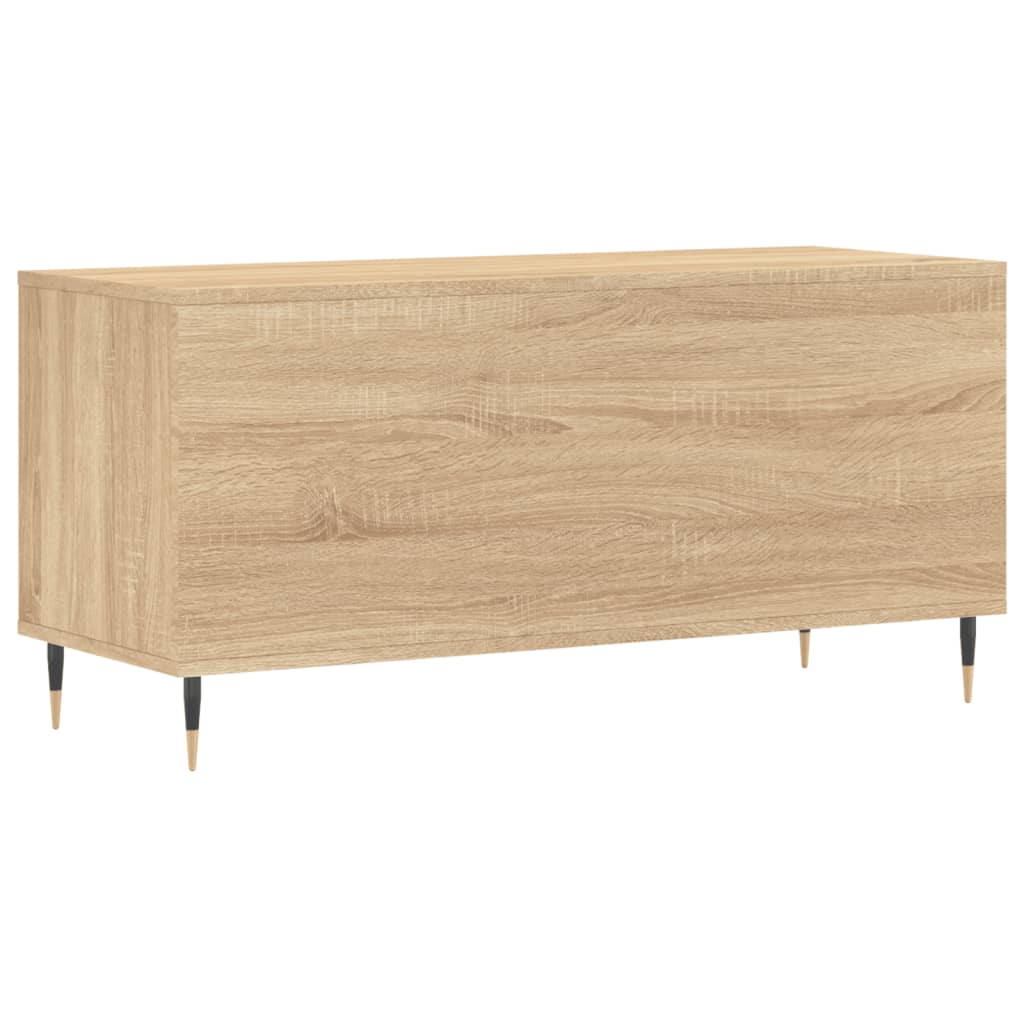 Platenkast 100x38x48 cm bewerkt hout sonoma eikenkleurig is nu te koop bij PeponiXL, paradijselijk wonen!