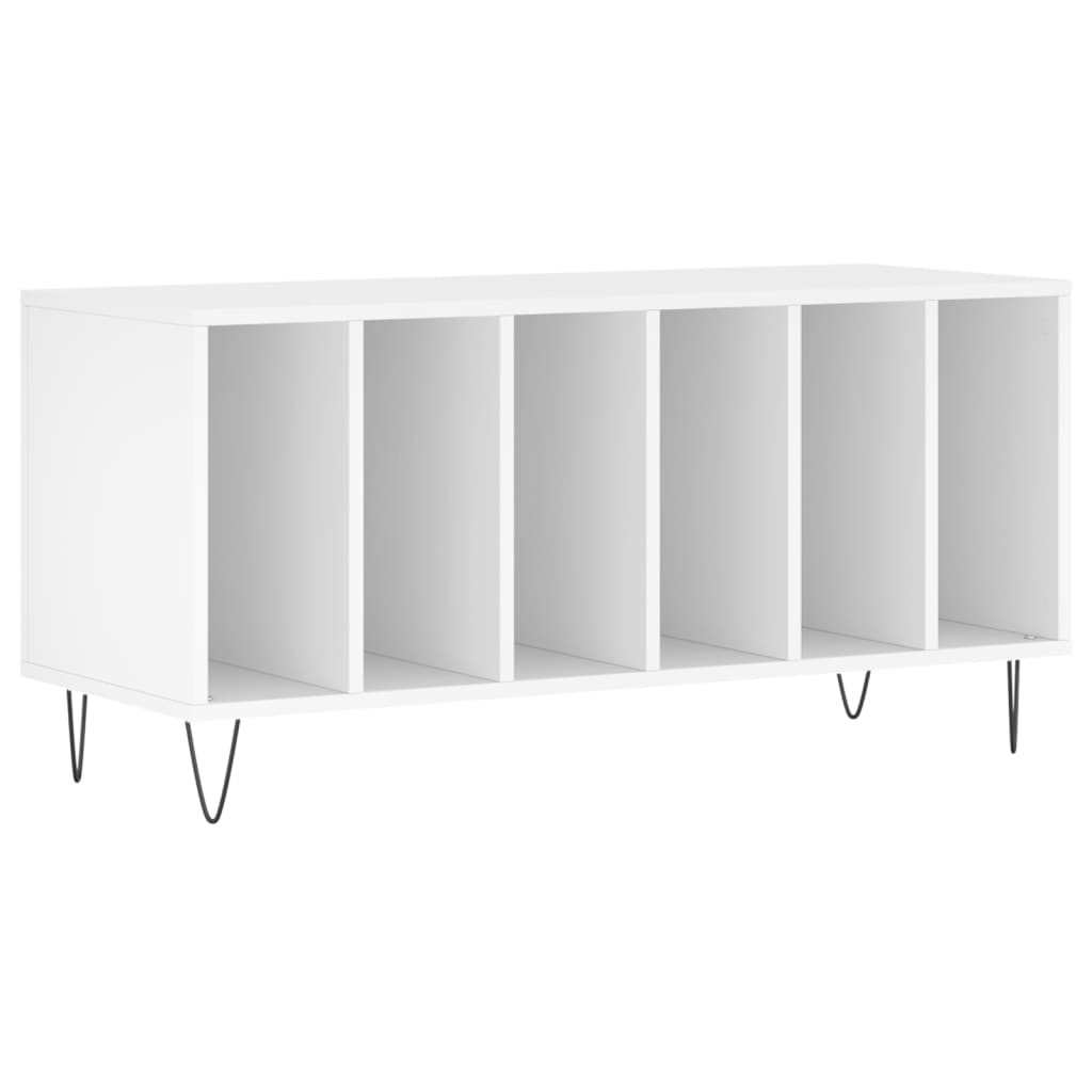 Platenkast 100x38x48 cm bewerkt hout wit is nu te koop bij PeponiXL, paradijselijk wonen!