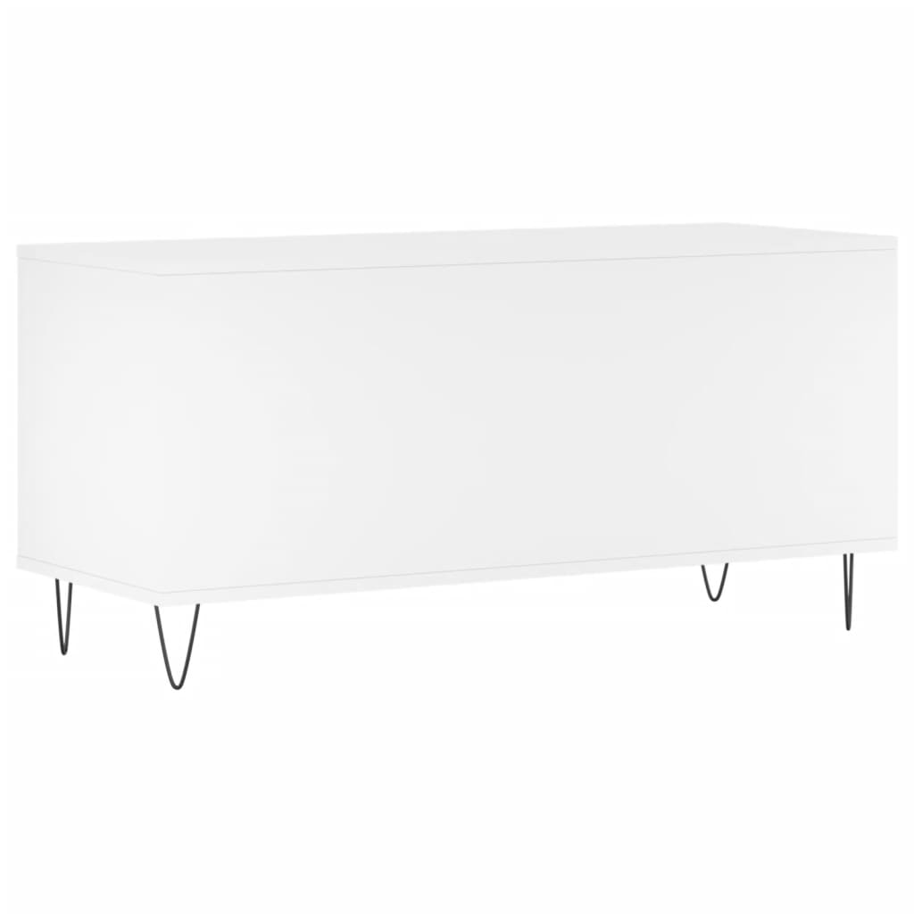 Platenkast 100x38x48 cm bewerkt hout wit is nu te koop bij PeponiXL, paradijselijk wonen!