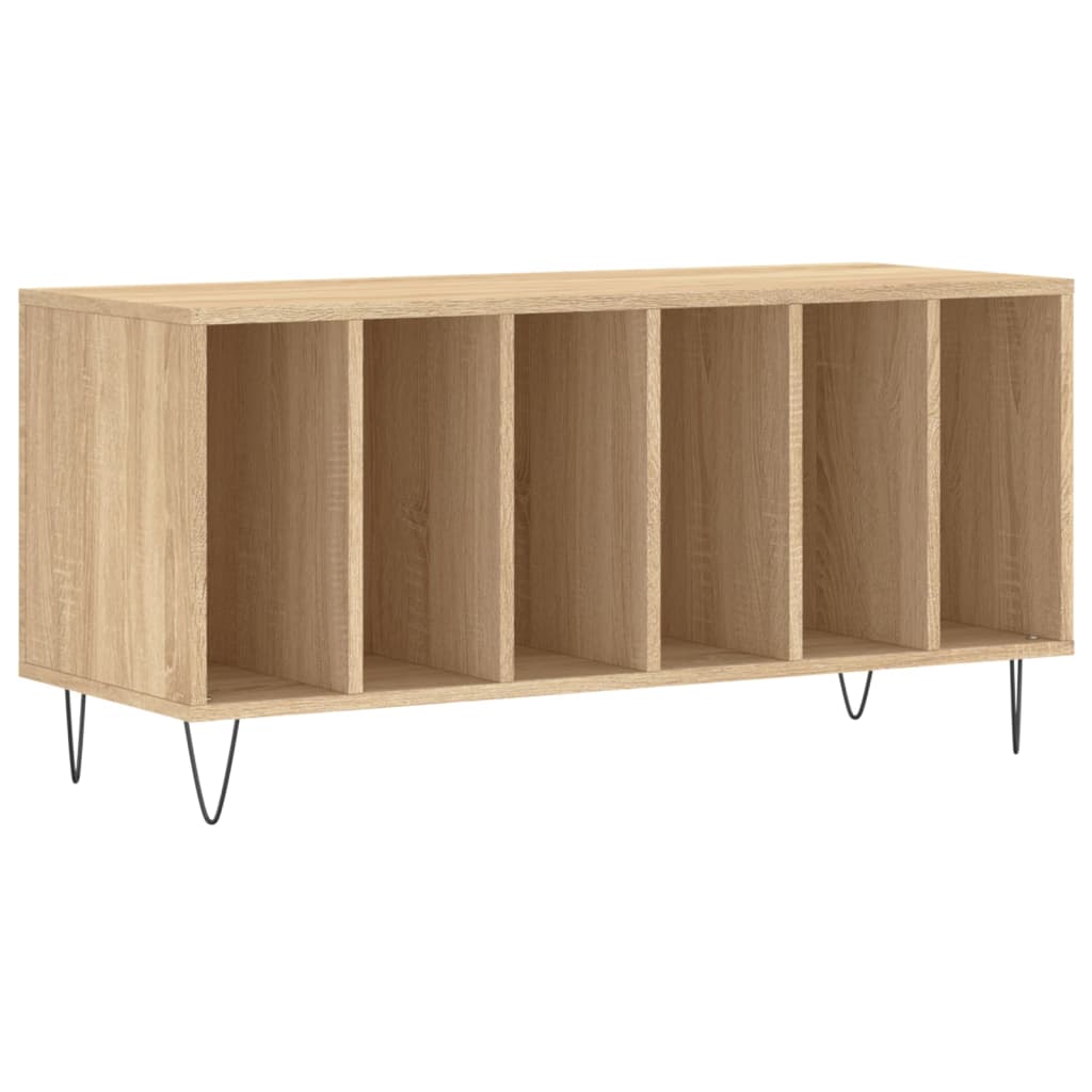 Platenkast 100x38x48 cm bewerkt hout sonoma eikenkleurig is nu te koop bij PeponiXL, paradijselijk wonen!
