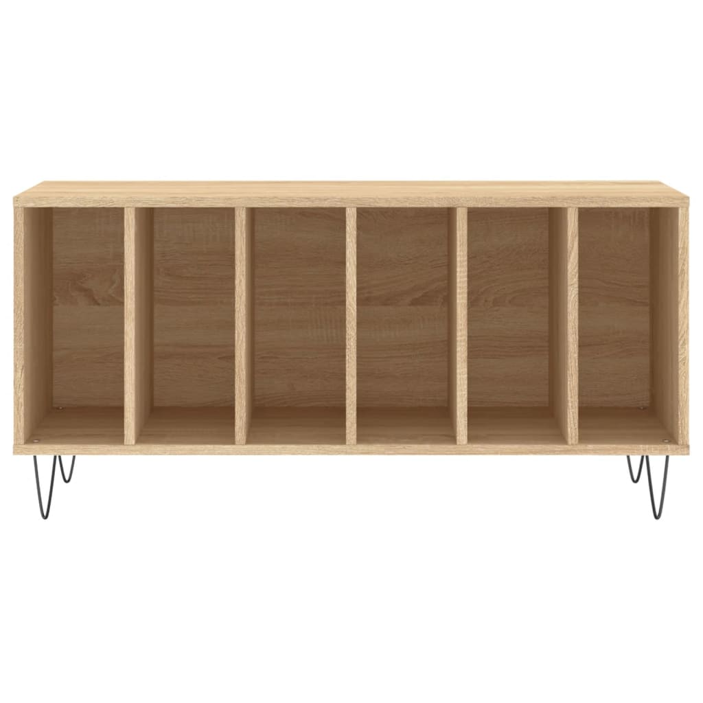 Platenkast 100x38x48 cm bewerkt hout sonoma eikenkleurig is nu te koop bij PeponiXL, paradijselijk wonen!