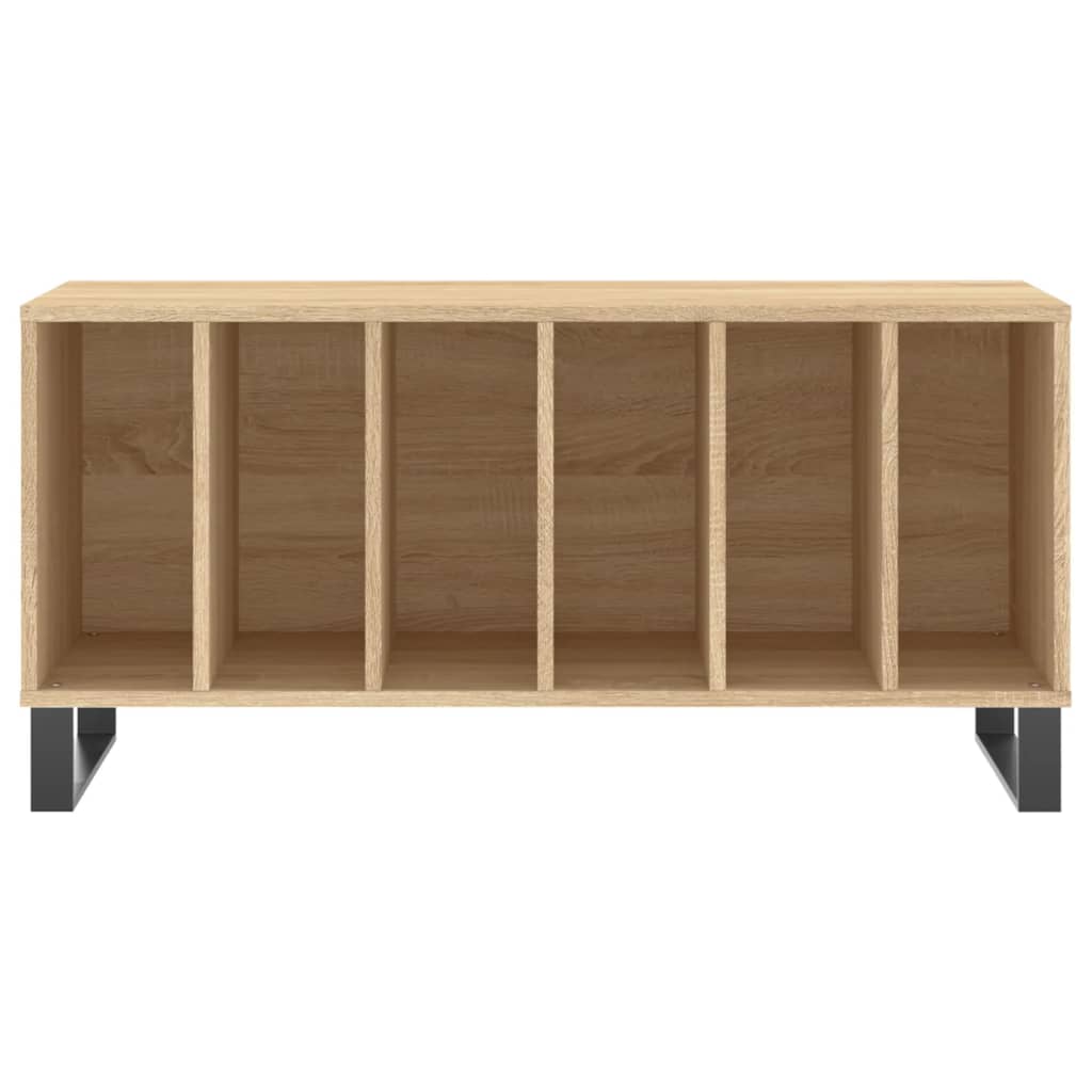 Platenkast 100x38x48 cm bewerkt hout sonoma eikenkleurig is nu te koop bij PeponiXL, paradijselijk wonen!