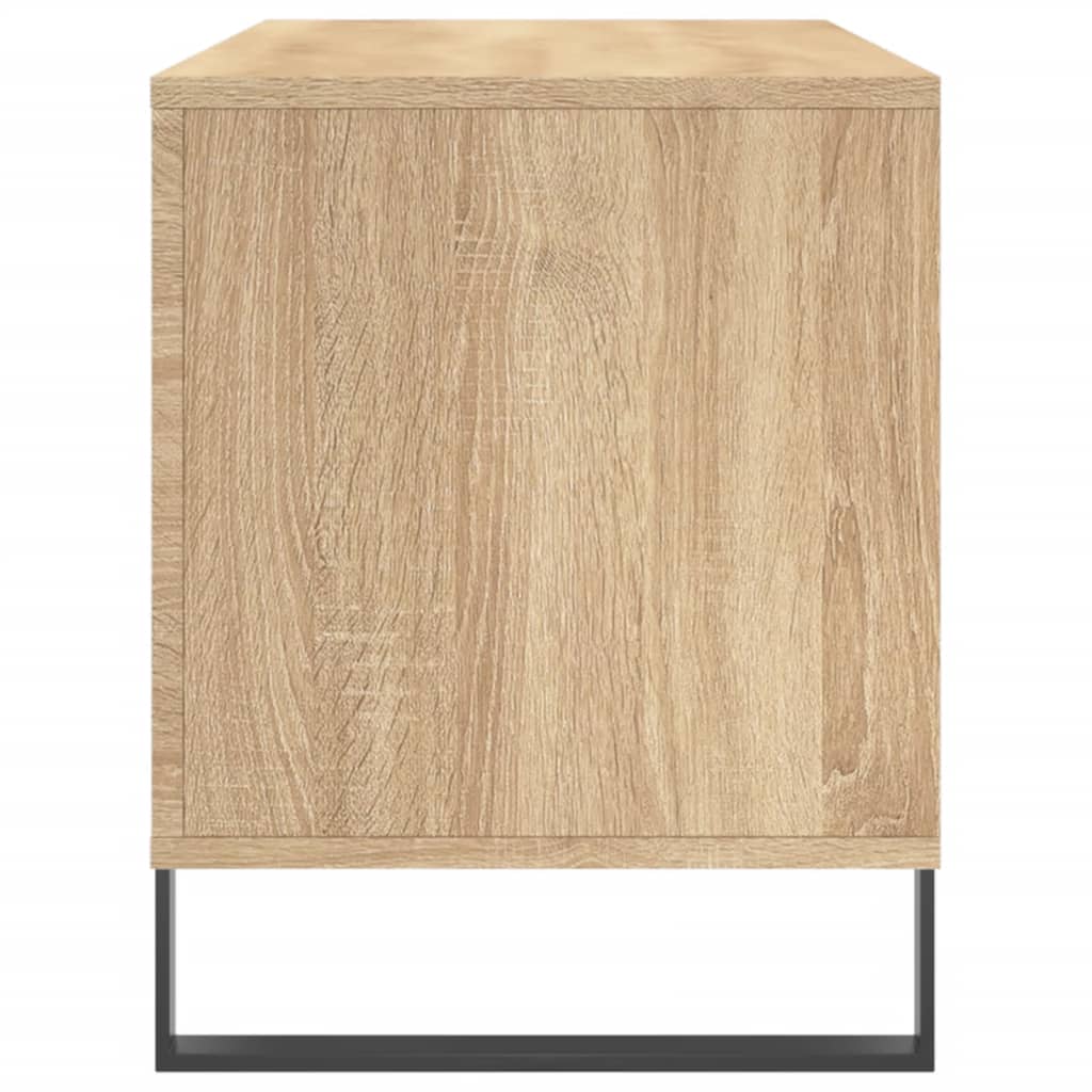 Platenkast 100x38x48 cm bewerkt hout sonoma eikenkleurig is nu te koop bij PeponiXL, paradijselijk wonen!