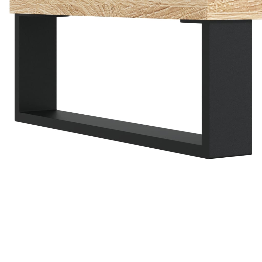 Platenkast 100x38x48 cm bewerkt hout sonoma eikenkleurig is nu te koop bij PeponiXL, paradijselijk wonen!