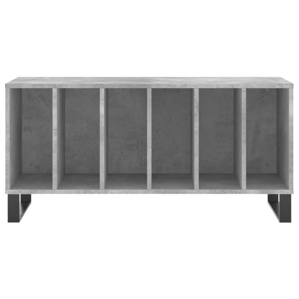 Platenkast 100x38x48 cm bewerkt hout betongrijs is nu te koop bij PeponiXL, paradijselijk wonen!