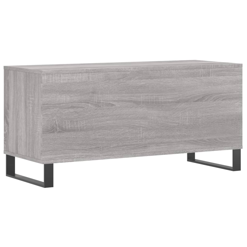 Platenkast 100x38x48 cm bewerkt hout grijs sonoma eikenkleurig is nu te koop bij PeponiXL, paradijselijk wonen!