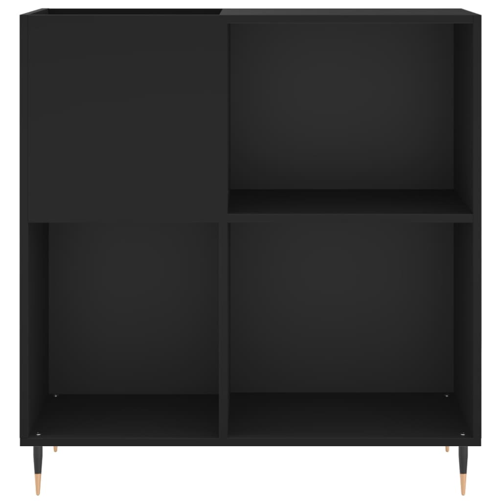 Platenkast 84,5x38x89 cm bewerkt hout zwart is nu te koop bij PeponiXL, paradijselijk wonen!