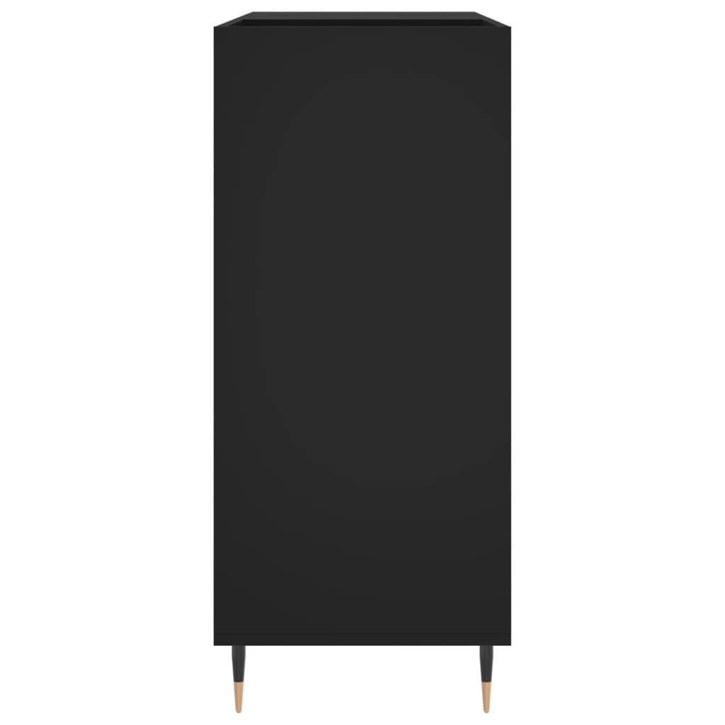 Platenkast 84,5x38x89 cm bewerkt hout zwart is nu te koop bij PeponiXL, paradijselijk wonen!