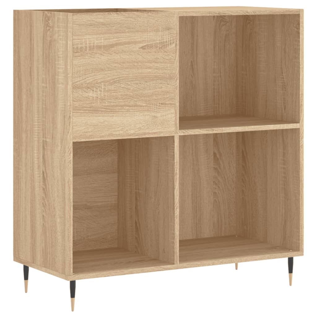 Platenkast 84,5x38x89 cm bewerkt hout sonoma eikenkleurig is nu te koop bij PeponiXL, paradijselijk wonen!