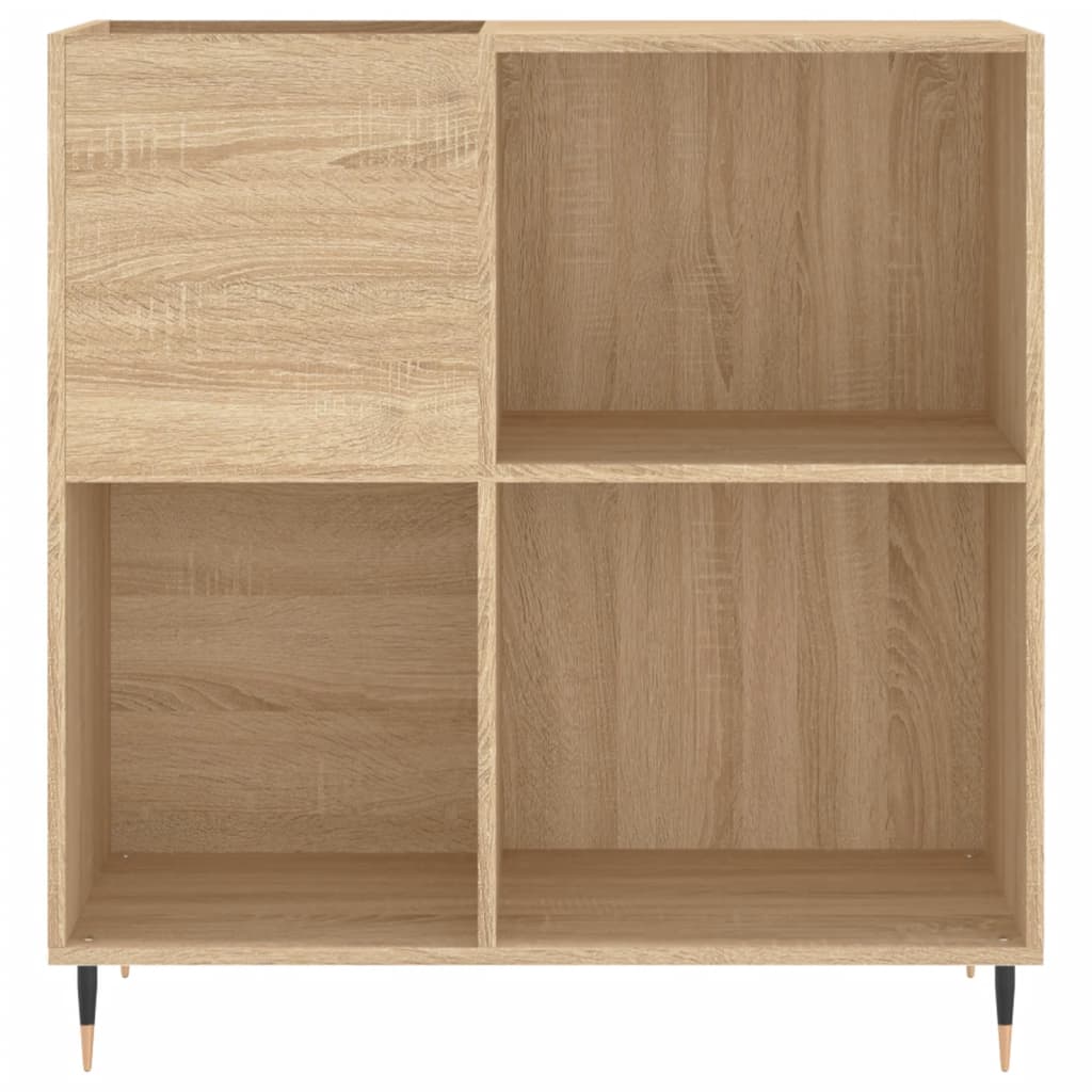 Platenkast 84,5x38x89 cm bewerkt hout sonoma eikenkleurig is nu te koop bij PeponiXL, paradijselijk wonen!