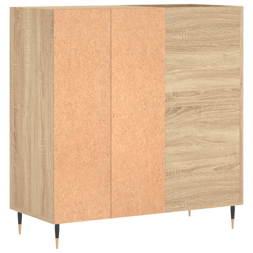 Platenkast 84,5x38x89 cm bewerkt hout sonoma eikenkleurig is nu te koop bij PeponiXL, paradijselijk wonen!
