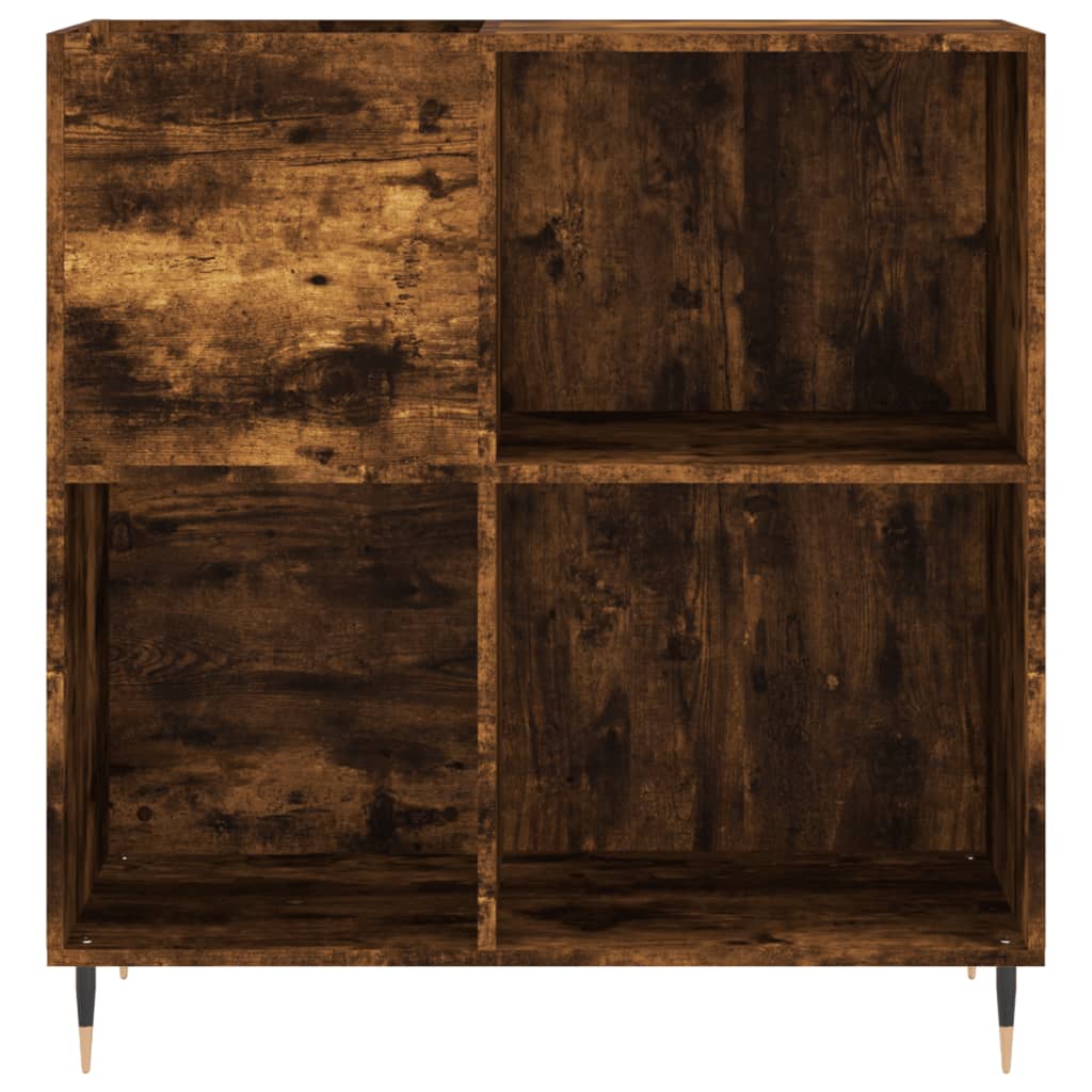 Platenkast 84,5x38x89 cm bewerkt hout gerookt eikenkleurig is nu te koop bij PeponiXL, paradijselijk wonen!