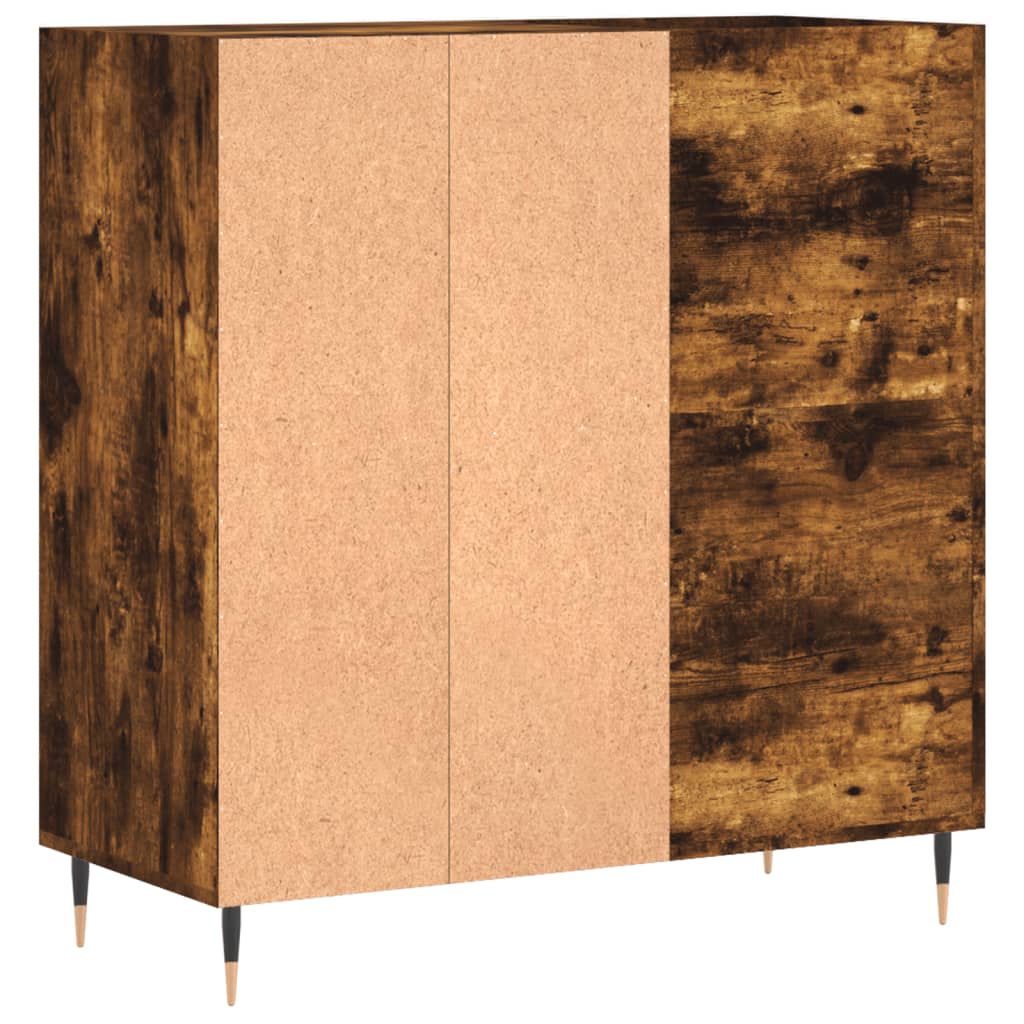 Platenkast 84,5x38x89 cm bewerkt hout gerookt eikenkleurig is nu te koop bij PeponiXL, paradijselijk wonen!