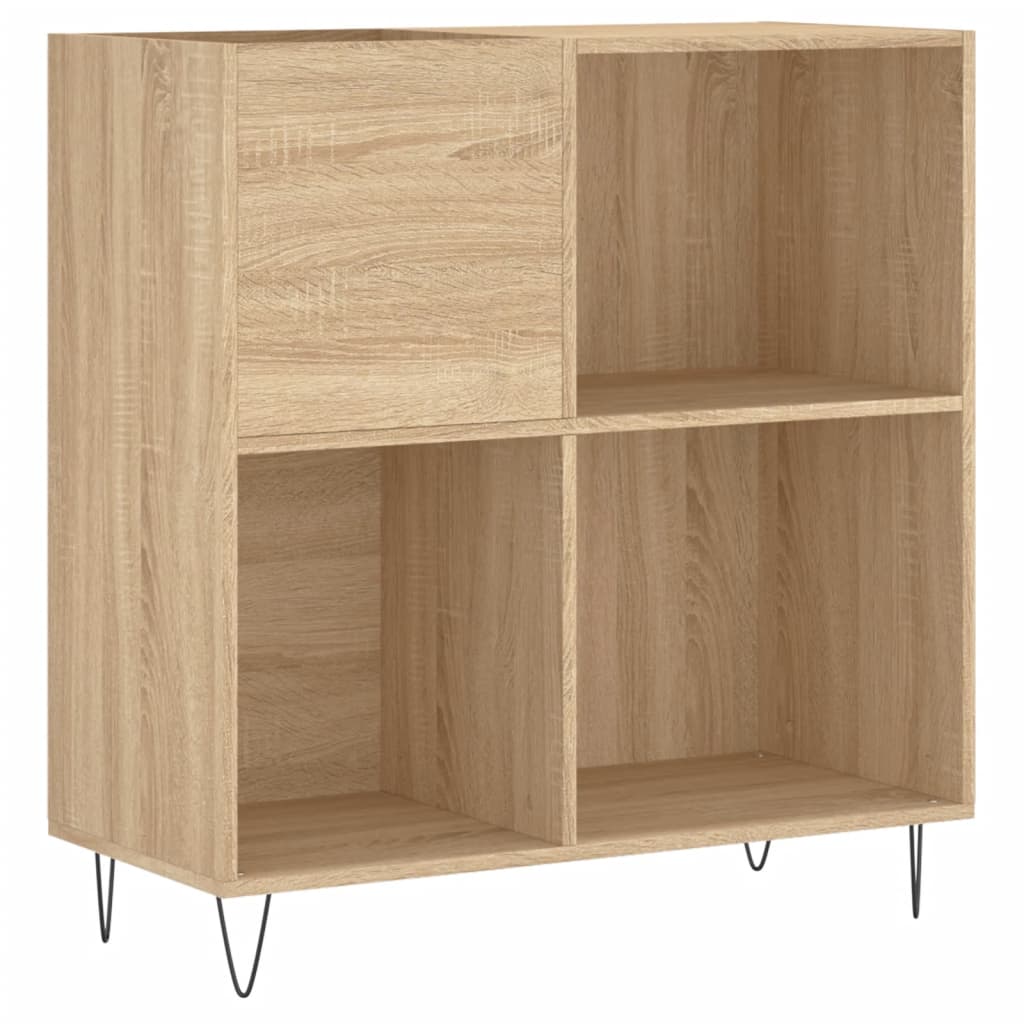 Platenkast 84,5x38x89 cm bewerkt hout sonoma eikenkleurig is nu te koop bij PeponiXL, paradijselijk wonen!
