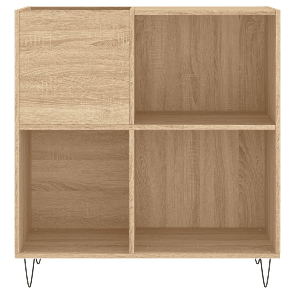 Platenkast 84,5x38x89 cm bewerkt hout sonoma eikenkleurig is nu te koop bij PeponiXL, paradijselijk wonen!