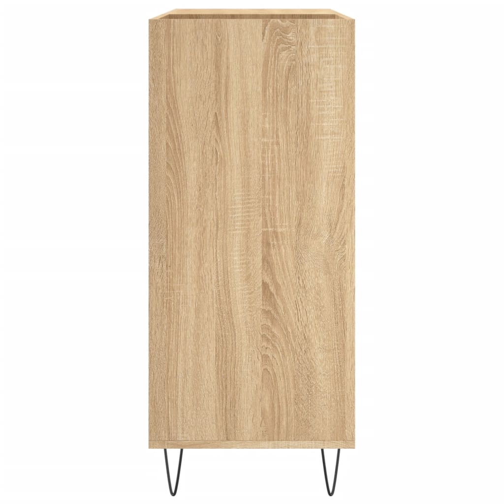 Platenkast 84,5x38x89 cm bewerkt hout sonoma eikenkleurig is nu te koop bij PeponiXL, paradijselijk wonen!