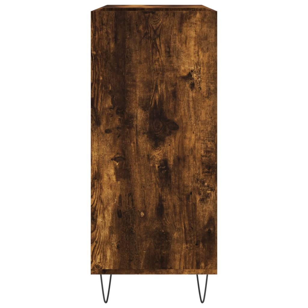 Platenkast 84,5x38x89 cm bewerkt hout gerookt eikenkleurig is nu te koop bij PeponiXL, paradijselijk wonen!