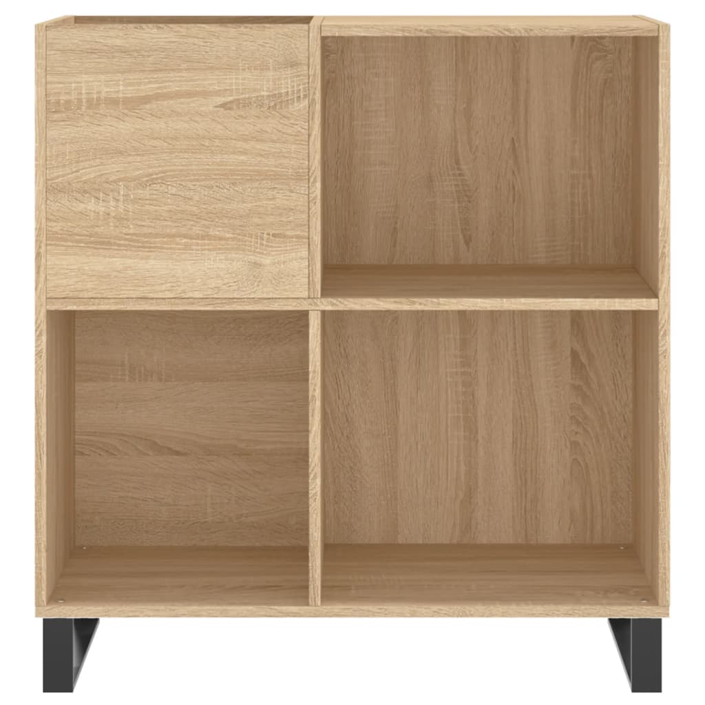 Platenkast 84,5x38x89 cm bewerkt hout sonoma eikenkleurig is nu te koop bij PeponiXL, paradijselijk wonen!