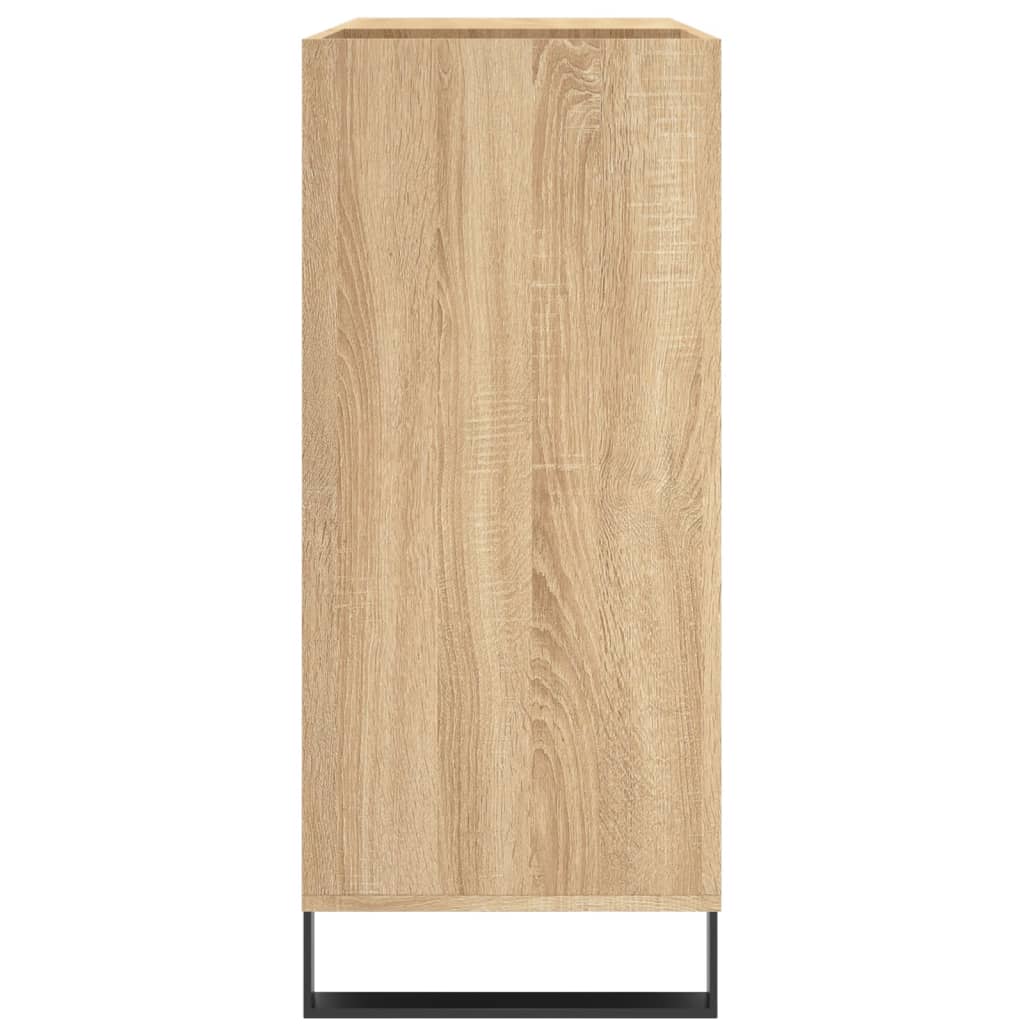 Platenkast 84,5x38x89 cm bewerkt hout sonoma eikenkleurig is nu te koop bij PeponiXL, paradijselijk wonen!