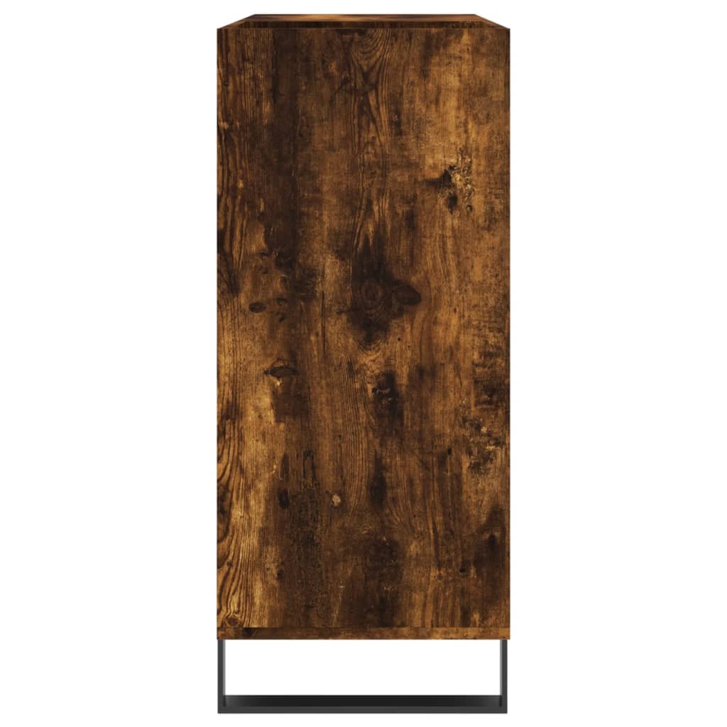 Platenkast 84,5x38x89 cm bewerkt hout gerookt eikenkleurig is nu te koop bij PeponiXL, paradijselijk wonen!