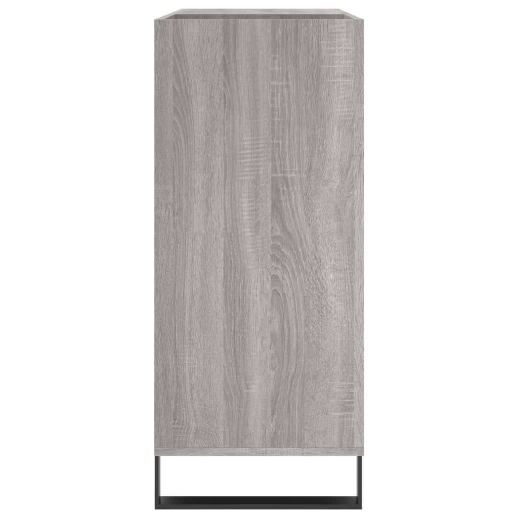 Platenkast 84,5x38x89 cm bewerkt hout grijs sonoma eikenkleurig is nu te koop bij PeponiXL, paradijselijk wonen!