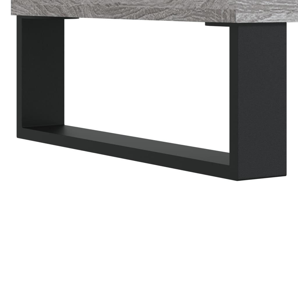Platenkast 84,5x38x89 cm bewerkt hout grijs sonoma eikenkleurig is nu te koop bij PeponiXL, paradijselijk wonen!