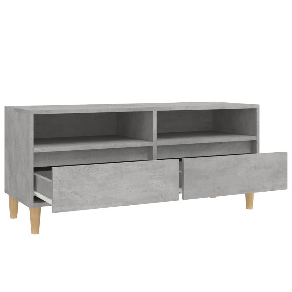 Tv-meubel 100x34,5x44,5 cm bewerkt hout betongrijs is nu te koop bij PeponiXL, paradijselijk wonen!