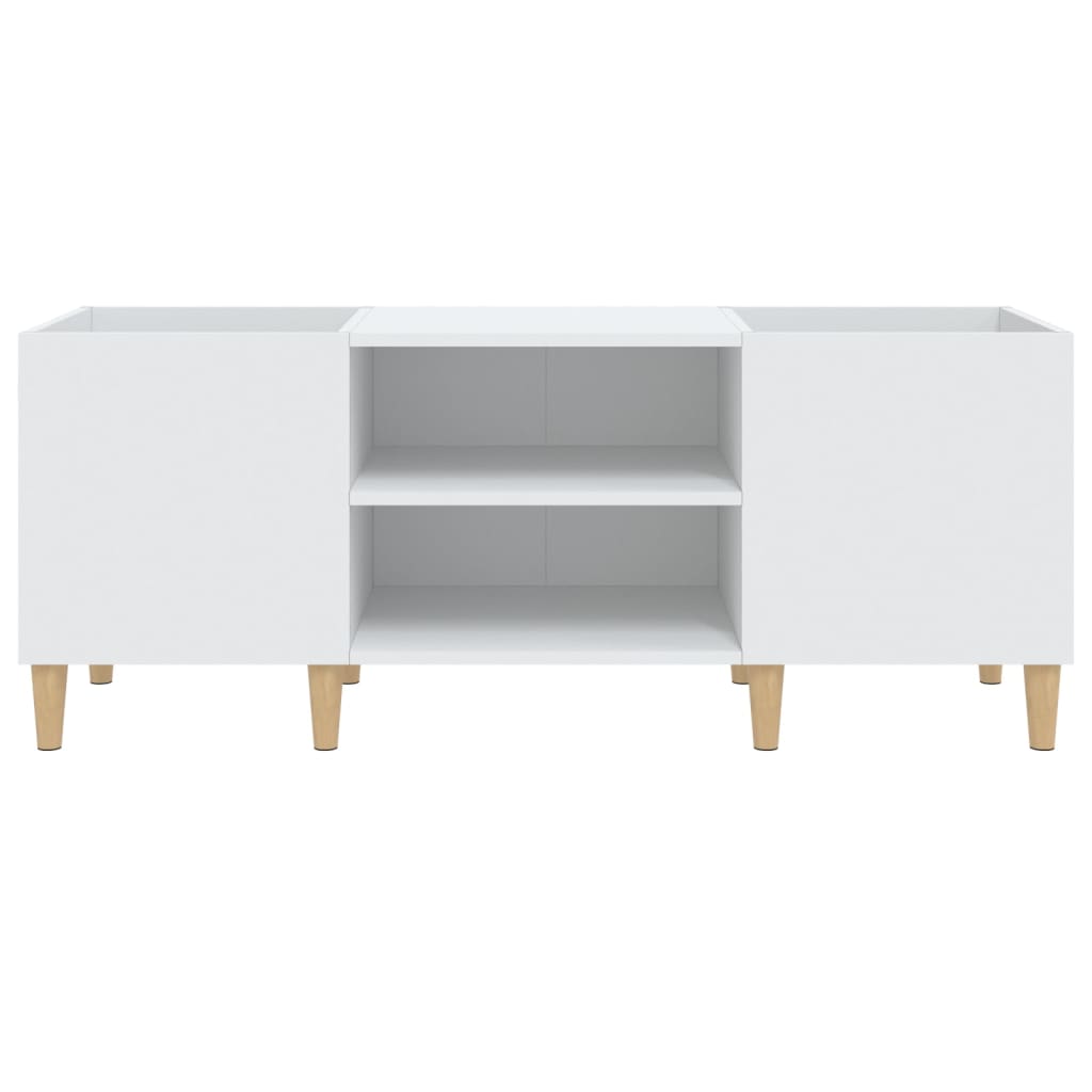 Platenkast 121x38x48 cm bewerkt hout wit is nu te koop bij PeponiXL, paradijselijk wonen!
