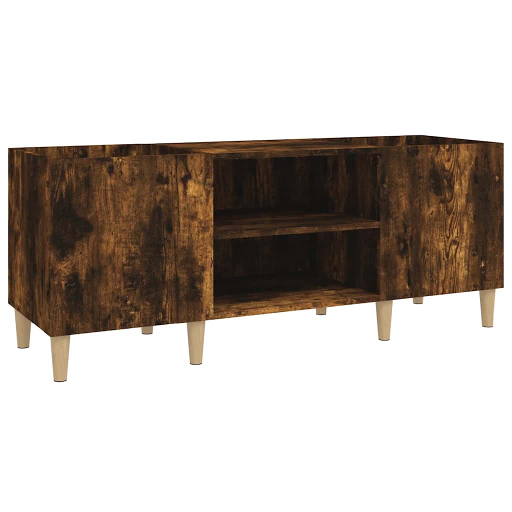 Platenkast 121x38x48 cm bewerkt hout gerookt eikenkleurig is nu te koop bij PeponiXL, paradijselijk wonen!