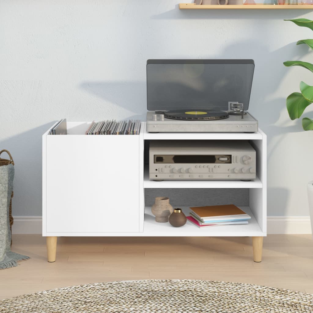 Platenkast 84,5x38x48 cm bewerkt hout wit is nu te koop bij PeponiXL, paradijselijk wonen!