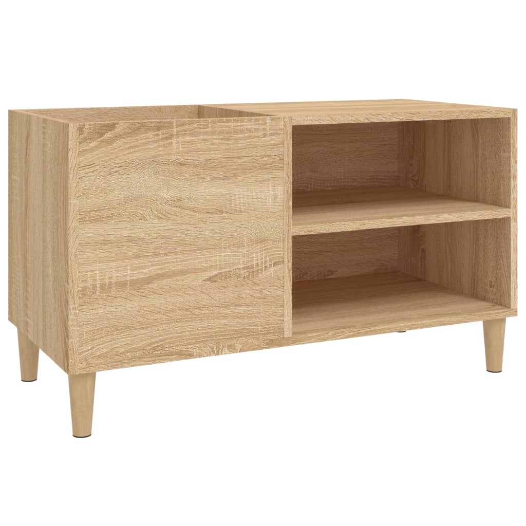 Platenkast 84,5x38x48 cm bewerkt hout sonoma eikenkleurig is nu te koop bij PeponiXL, paradijselijk wonen!