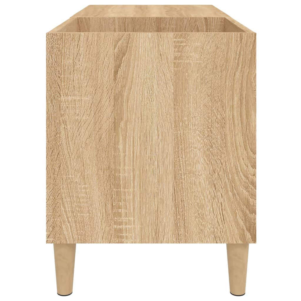 Platenkast 84,5x38x48 cm bewerkt hout sonoma eikenkleurig is nu te koop bij PeponiXL, paradijselijk wonen!
