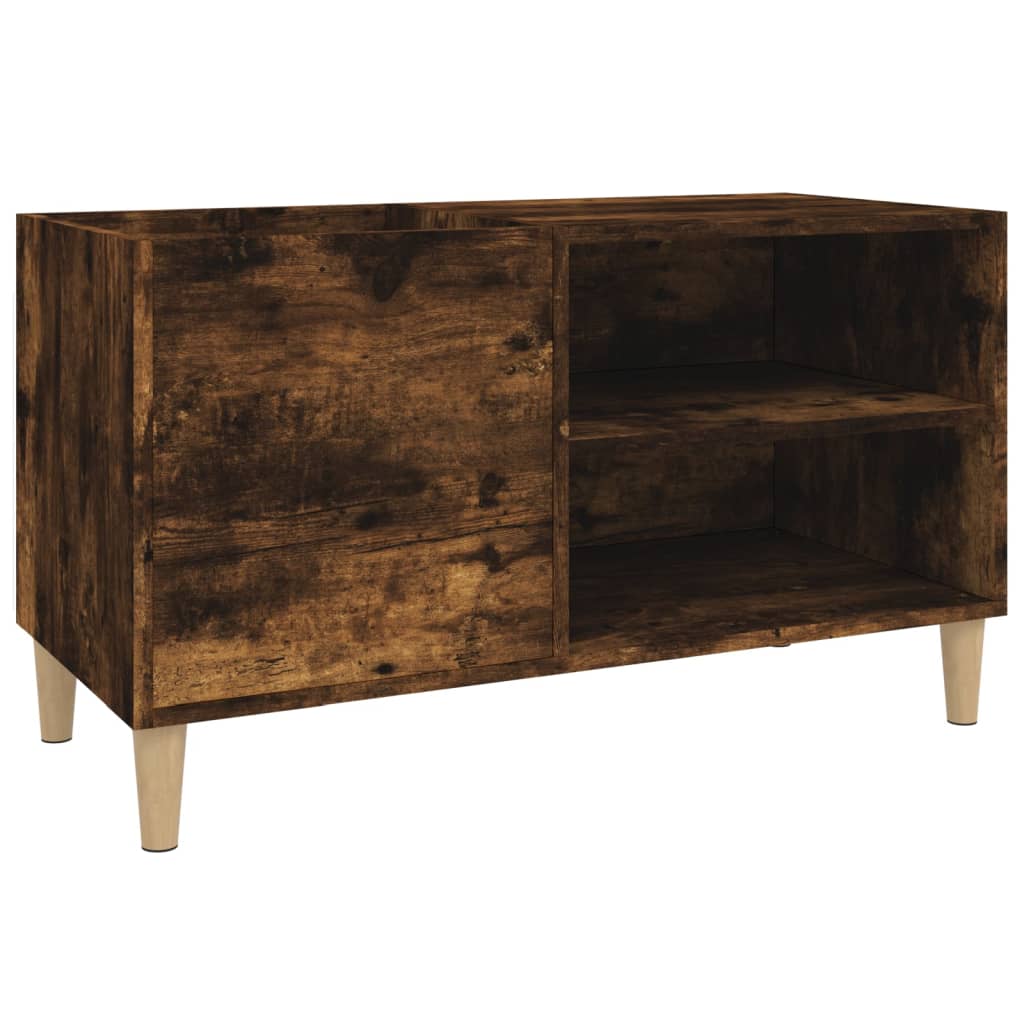 Platenkast 84,5x38x48 cm bewerkt hout gerookt eikenkleurig is nu te koop bij PeponiXL, paradijselijk wonen!