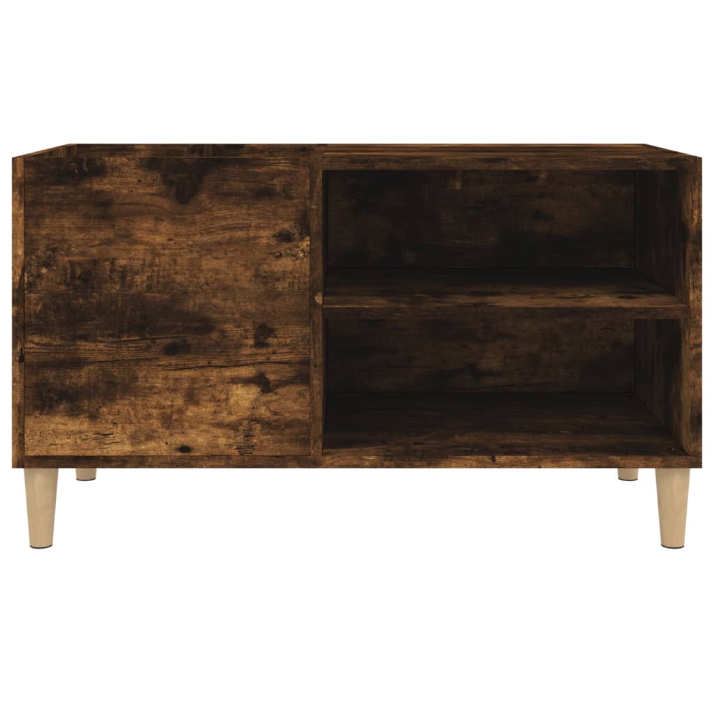 Platenkast 84,5x38x48 cm bewerkt hout gerookt eikenkleurig is nu te koop bij PeponiXL, paradijselijk wonen!