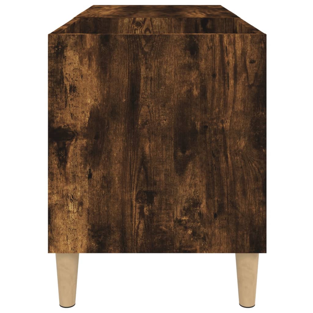 Platenkast 84,5x38x48 cm bewerkt hout gerookt eikenkleurig is nu te koop bij PeponiXL, paradijselijk wonen!