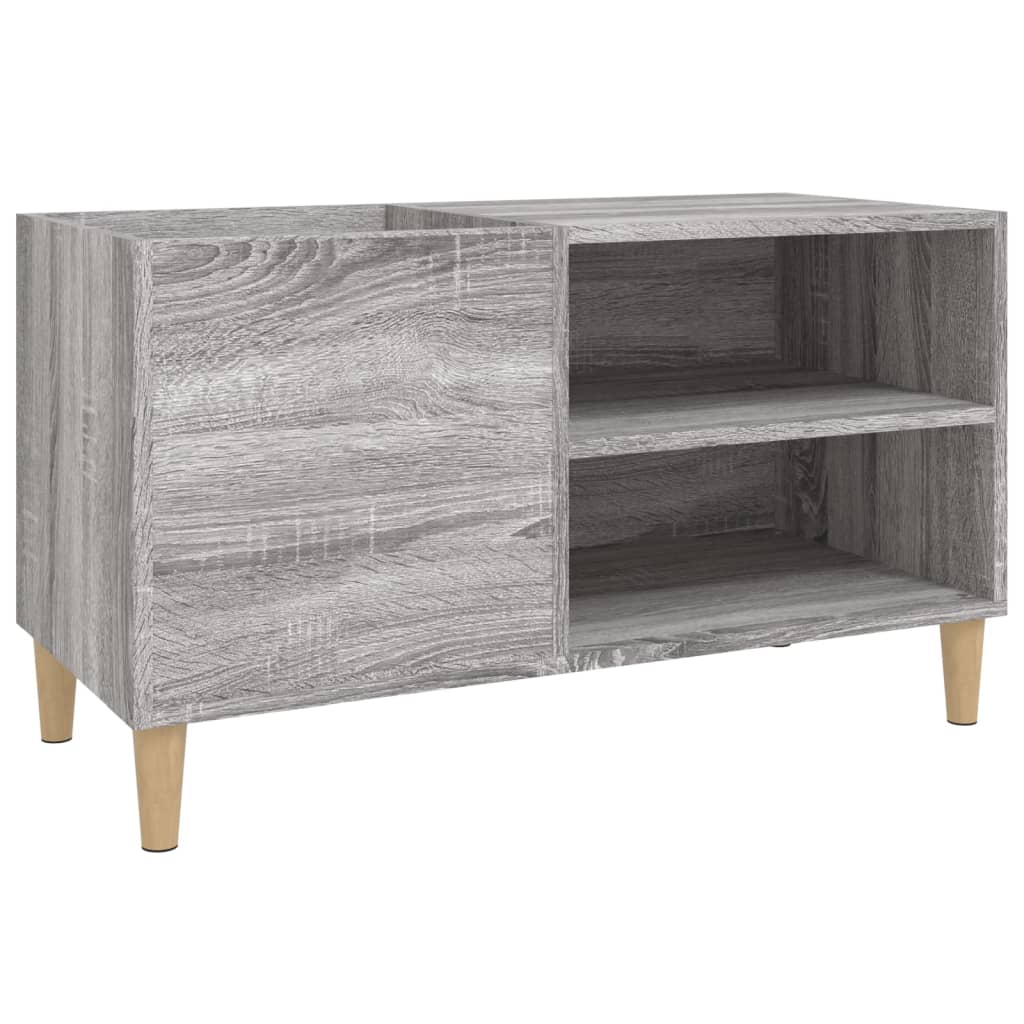Platenkast 84,5x38x48 cm bewerkt hout grijs sonoma eikenkleurig is nu te koop bij PeponiXL, paradijselijk wonen!