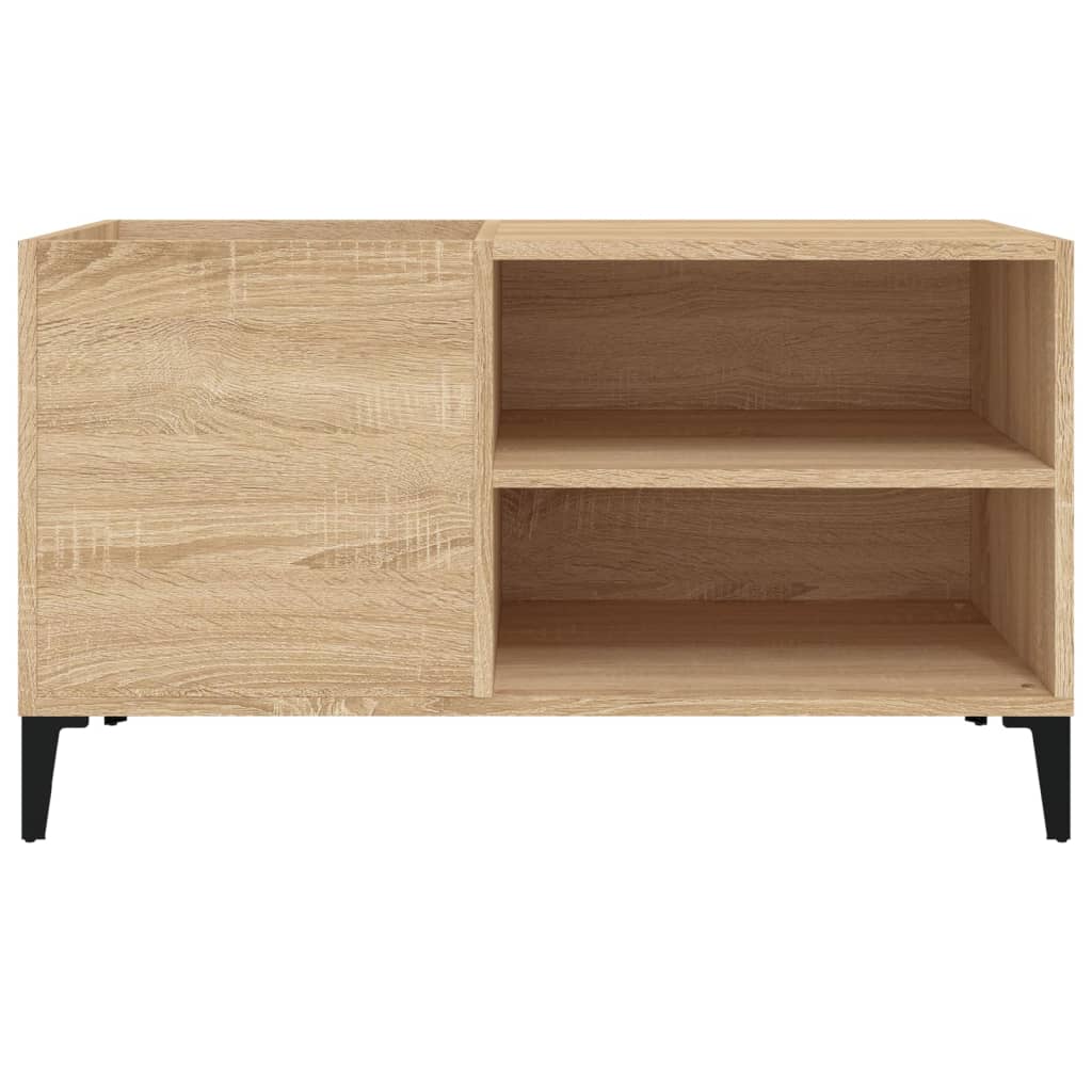 Platenkast 84,5x38x48 cm bewerkt hout sonoma eikenkleurig is nu te koop bij PeponiXL, paradijselijk wonen!