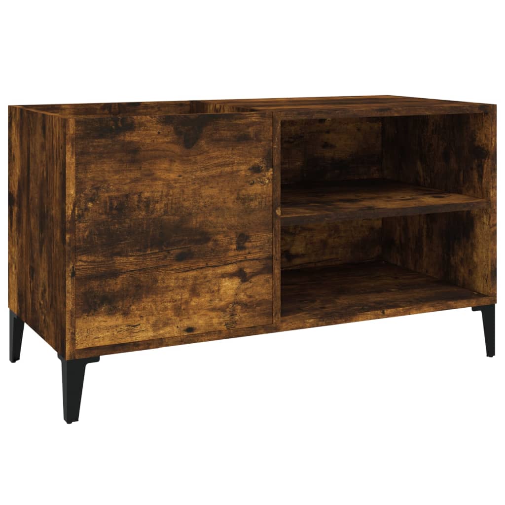 Platenkast 84,5x38x48 cm bewerkt hout gerookt eikenkleurig is nu te koop bij PeponiXL, paradijselijk wonen!